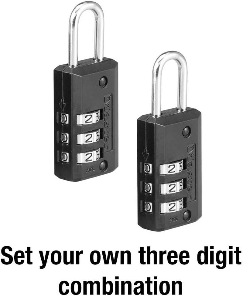 Black Set Your Own Combination Luggage Lock, Custom Combo Suitcase