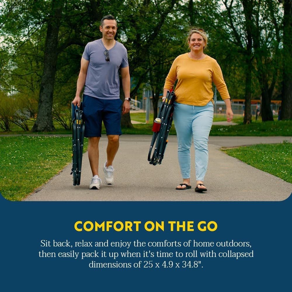 Folding Camping Rocker with Side Table