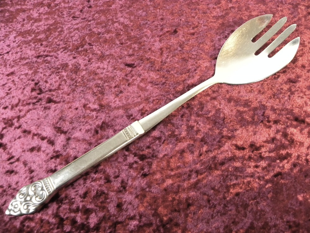 Vinland Large Salad Serving Fork Oneida Community Stainless USA