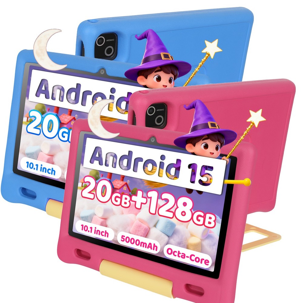 Android 15 Tablet 10.1 inch Octa-Core 20GB+128GB WiFi IPS HD LCD Bluetooth