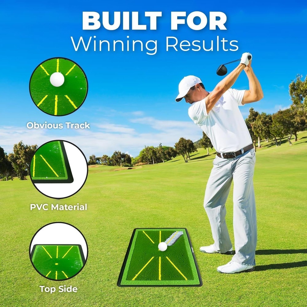 Golf Hitting Mat - 1-Second Detach System Golf Training Mat - Real Swing Path...