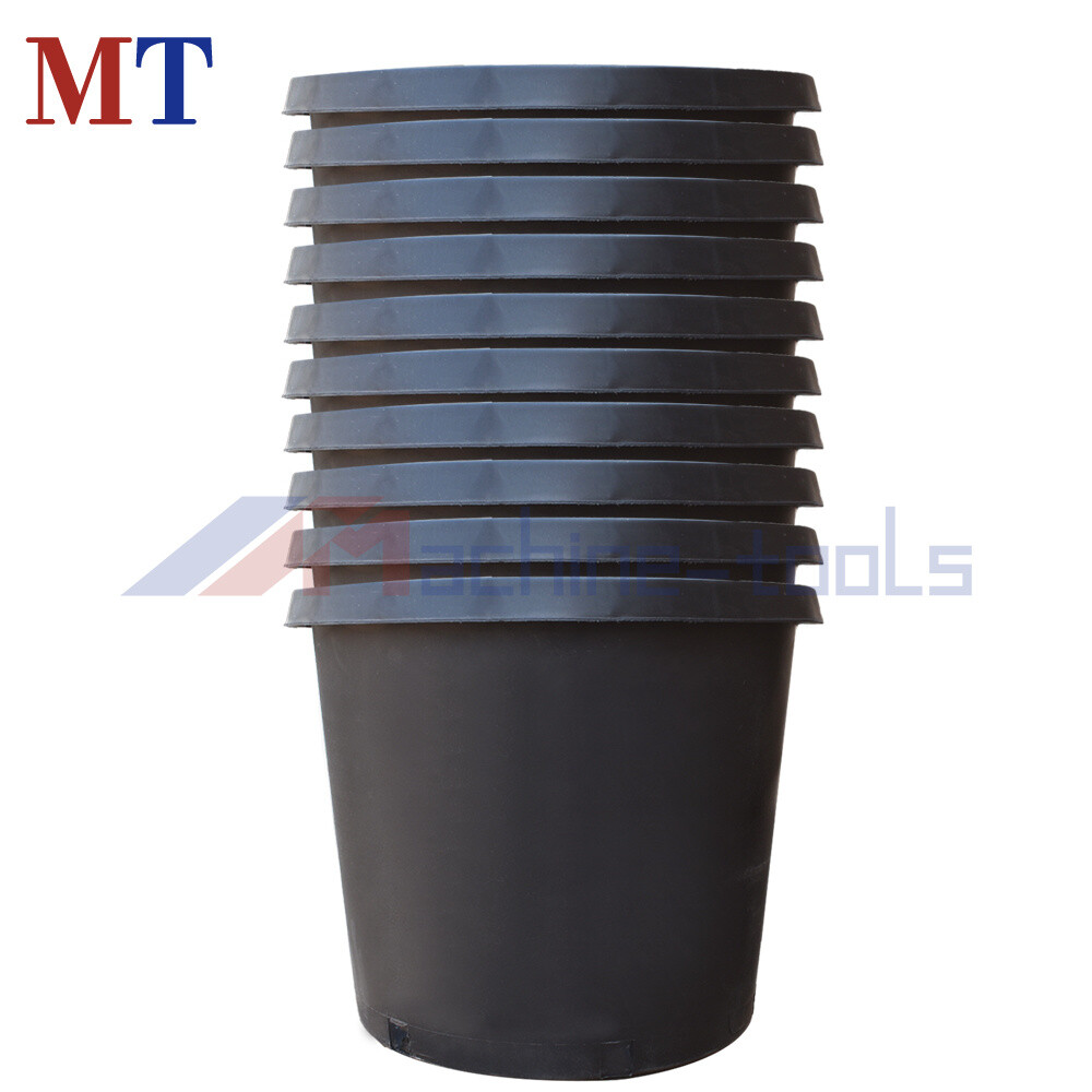 10 Pack 15 Gallon Plastic Nursery Pots Heavy Duty Garden Plant Nutrition Pot