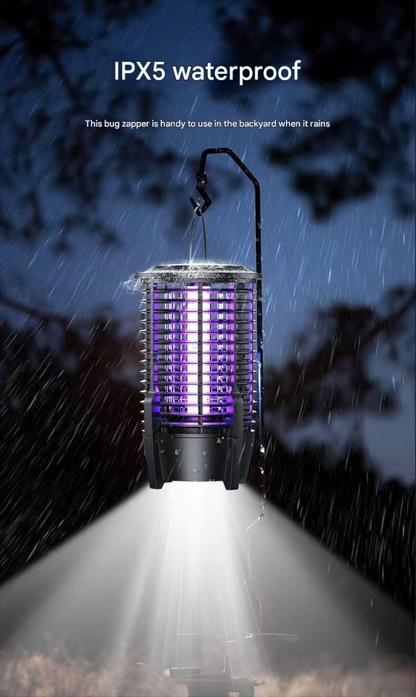 Bug Zapper Outdoor, Detachable Mosquito Zapper, black