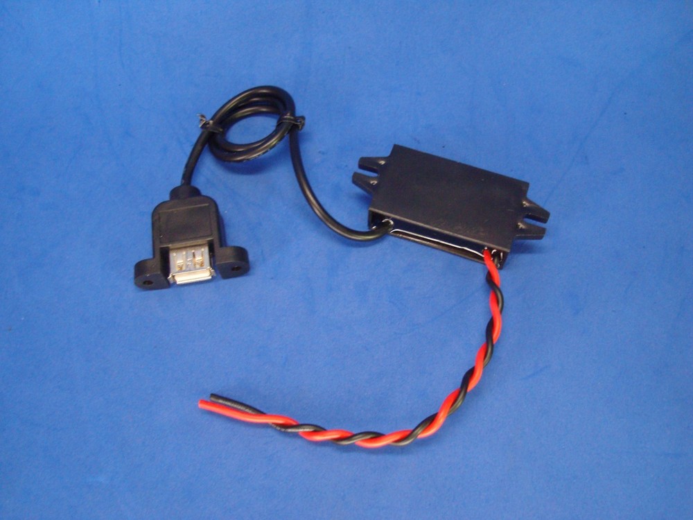 12V to 5-VOLT USB 3-AMP DC Converter Step Down Power Adapter Module Flush Mount