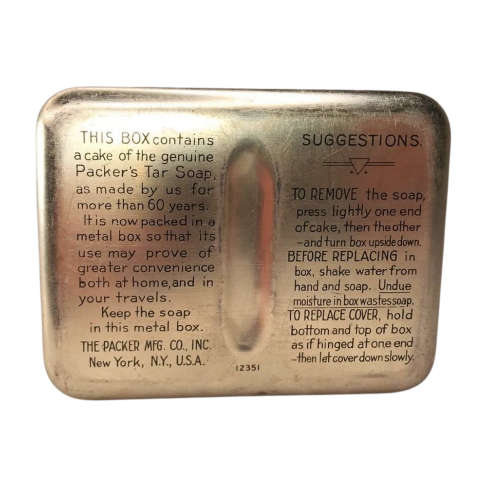 Packer's Tar Soap Empty Tin Box