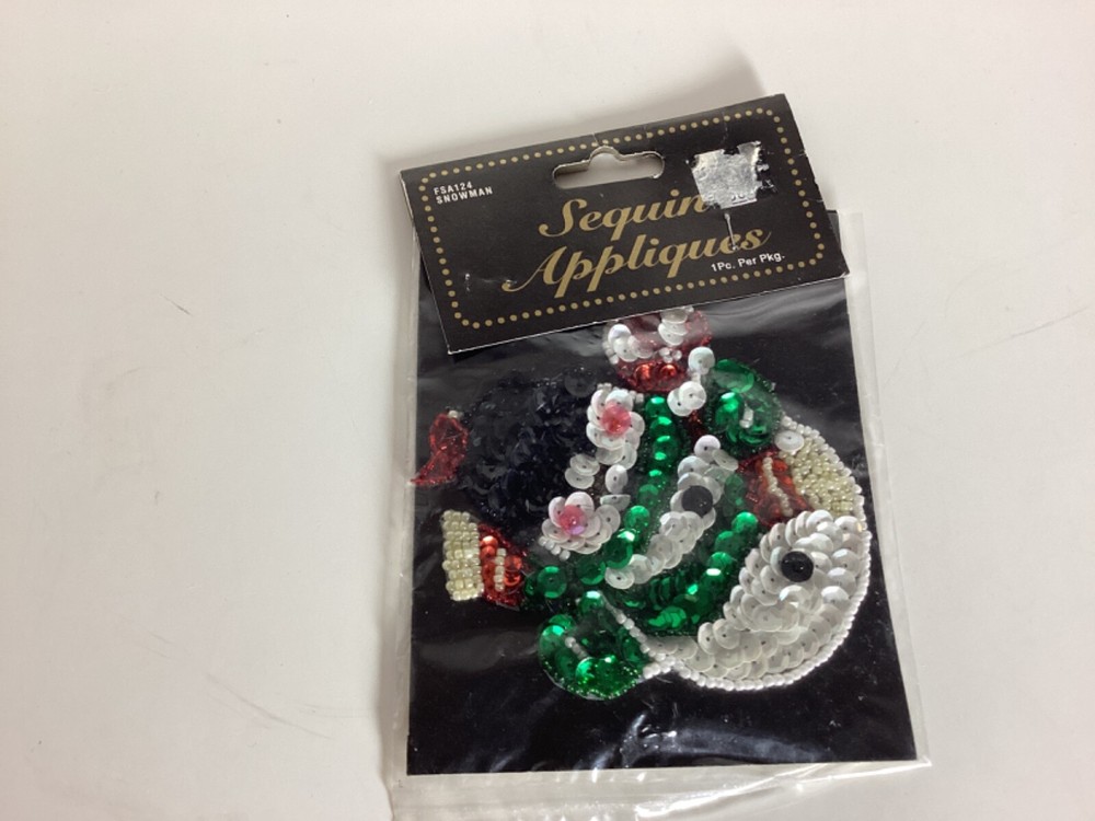 Snowman Sequined Applique
