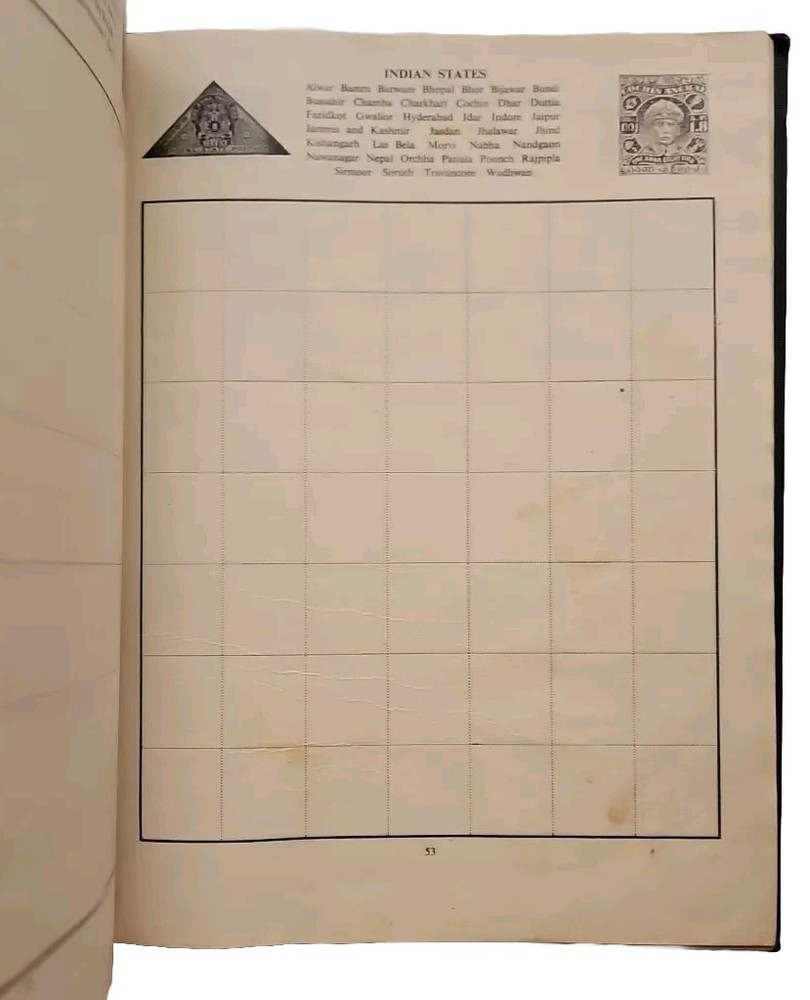 Blue Riband Stamp Album With MAP Book Vintage UNUSED HC Pragnell 4th Ed Illus