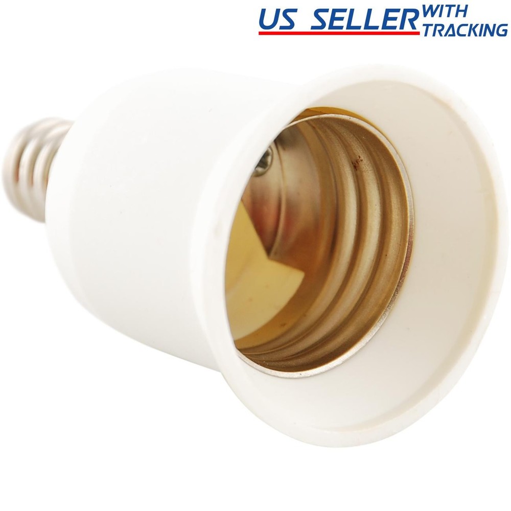 Light Bulb Socket Adapter Candelabra E12 to Medium Base E26 Screw Enlarger