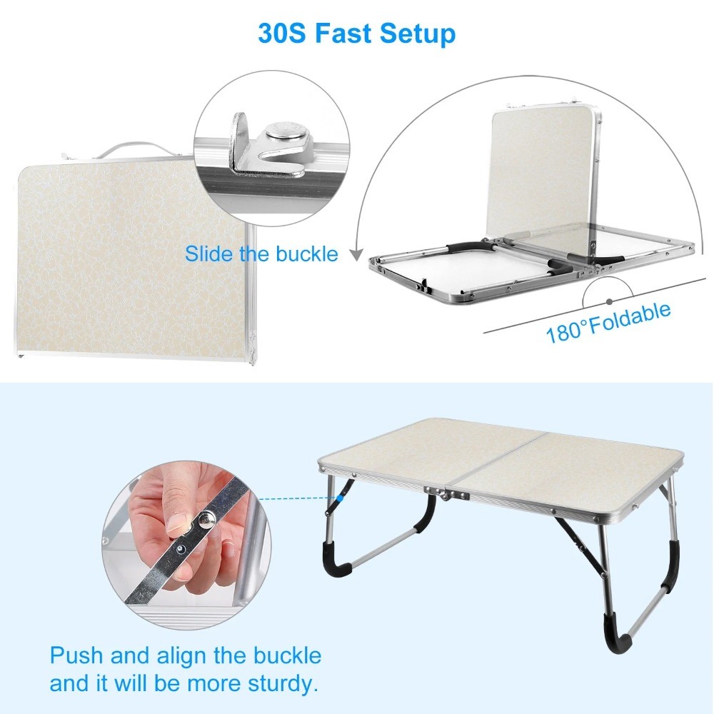 Foldable Laptop Table Bed Desk Lap Tray For Sofa Couch Floor Dormitory​