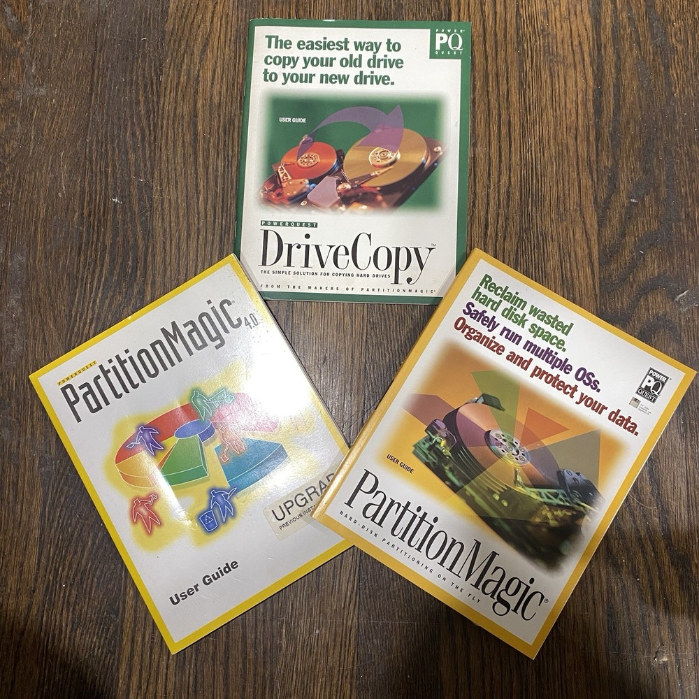 Partition Magic User Guides  1.0  3.0  4.0  3 Book Power Quest Bundle