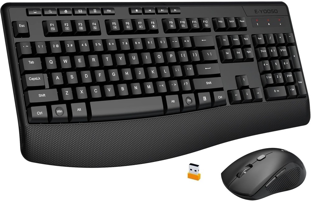 Wireless Keyboard and Mouse Combo,Silent Soft Touch Quiet Keyboard T38-2