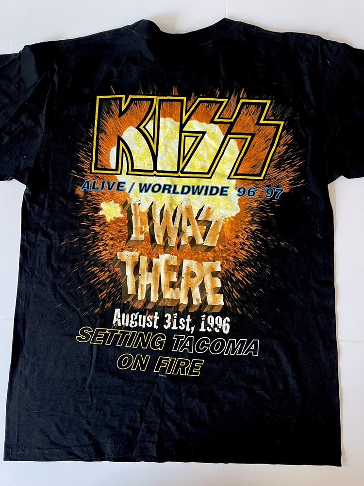 KISS - Alive Worldwide 1996 REUNION TOUR shirt vintage TACOMA WA Large