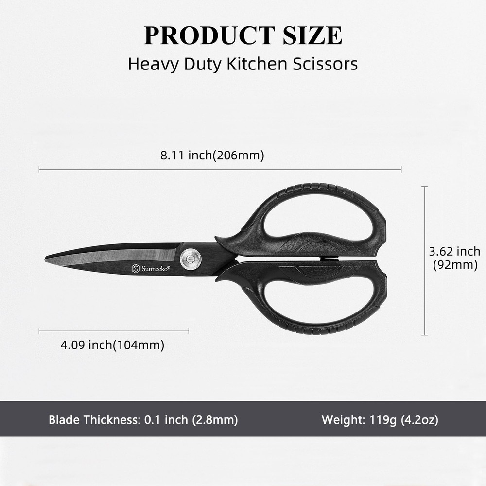 Kitchen Scissors All Purpose Heavy Duty Scissors Titanium Coated, Kitchen She...