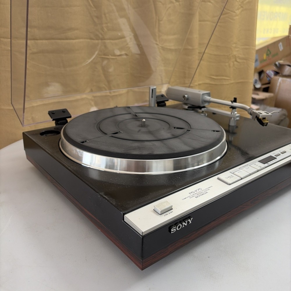Sony PS-X75 Computer Controlled Fully Automatic Stereo Turntable Works Great