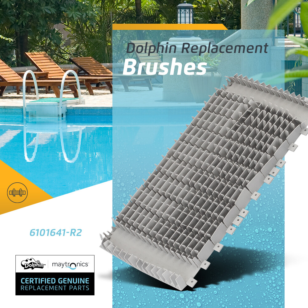 Maytroics Dolphin 6101641-R2 Replacement Brushes 2 Pack for Nautilus Plus & More