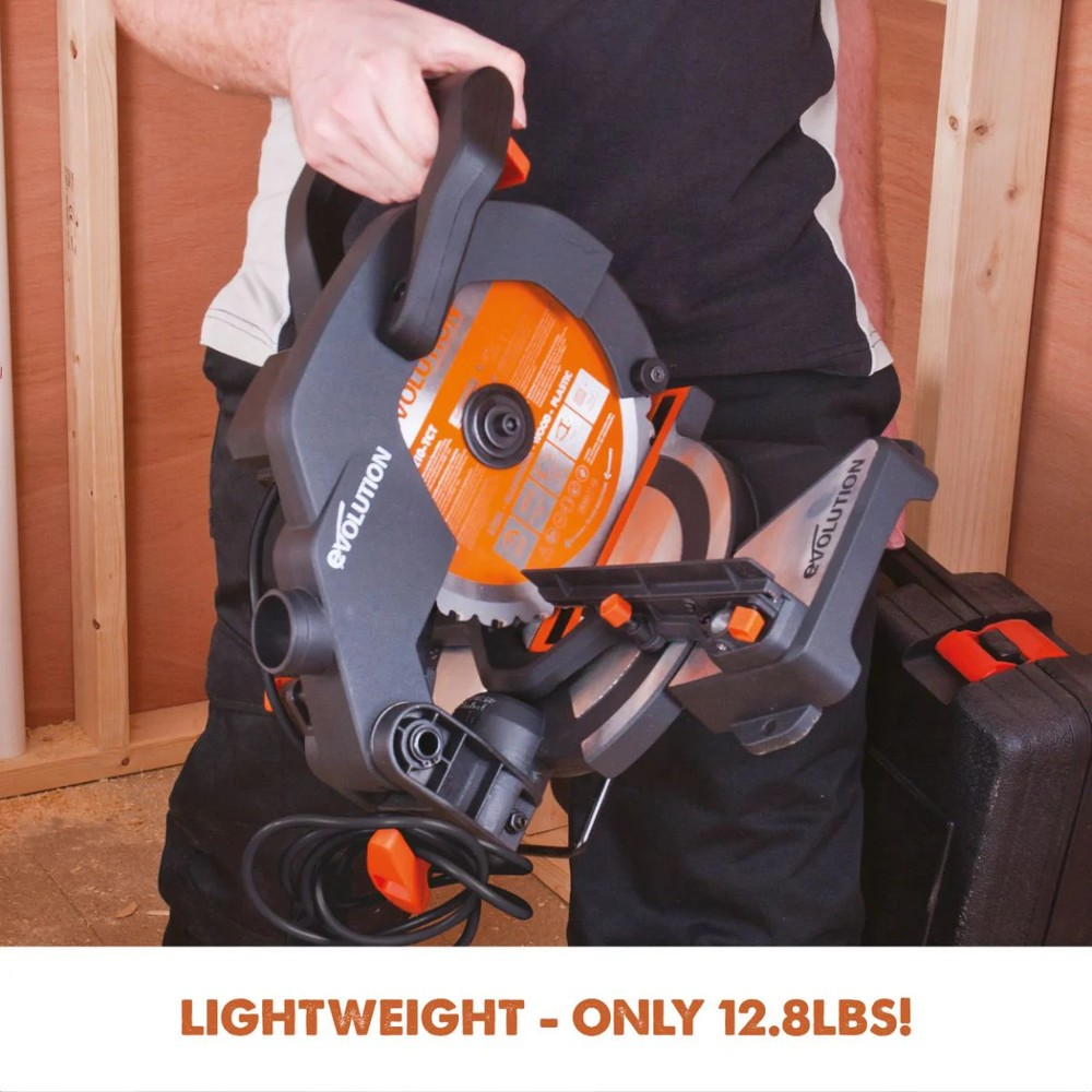 Evolution R210CMS: Compound Miter Saw With 8-1/4 in. Multi-Material Cutting Blad