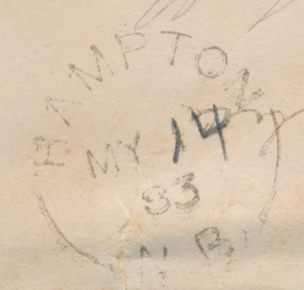 Hampton, NB - 1883 Split Ring Cancel on Cover
