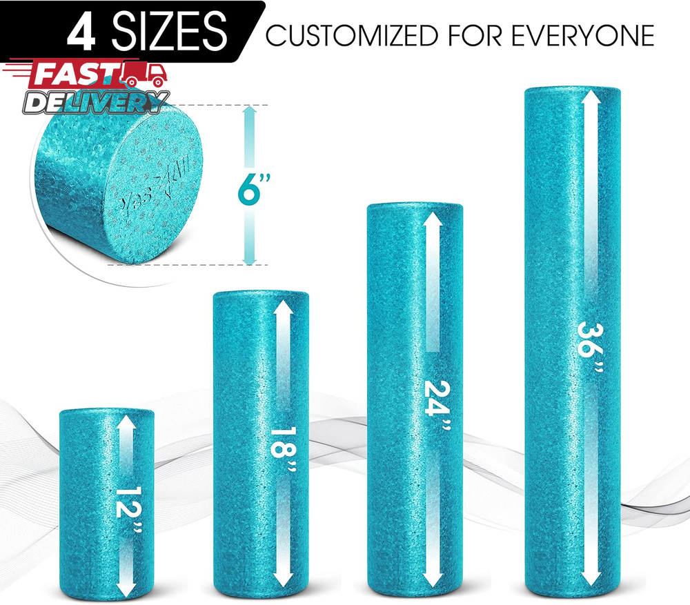Yes4All High-Density EPP round Back Roller Foam, Exercise Foam Roller for Yoga,