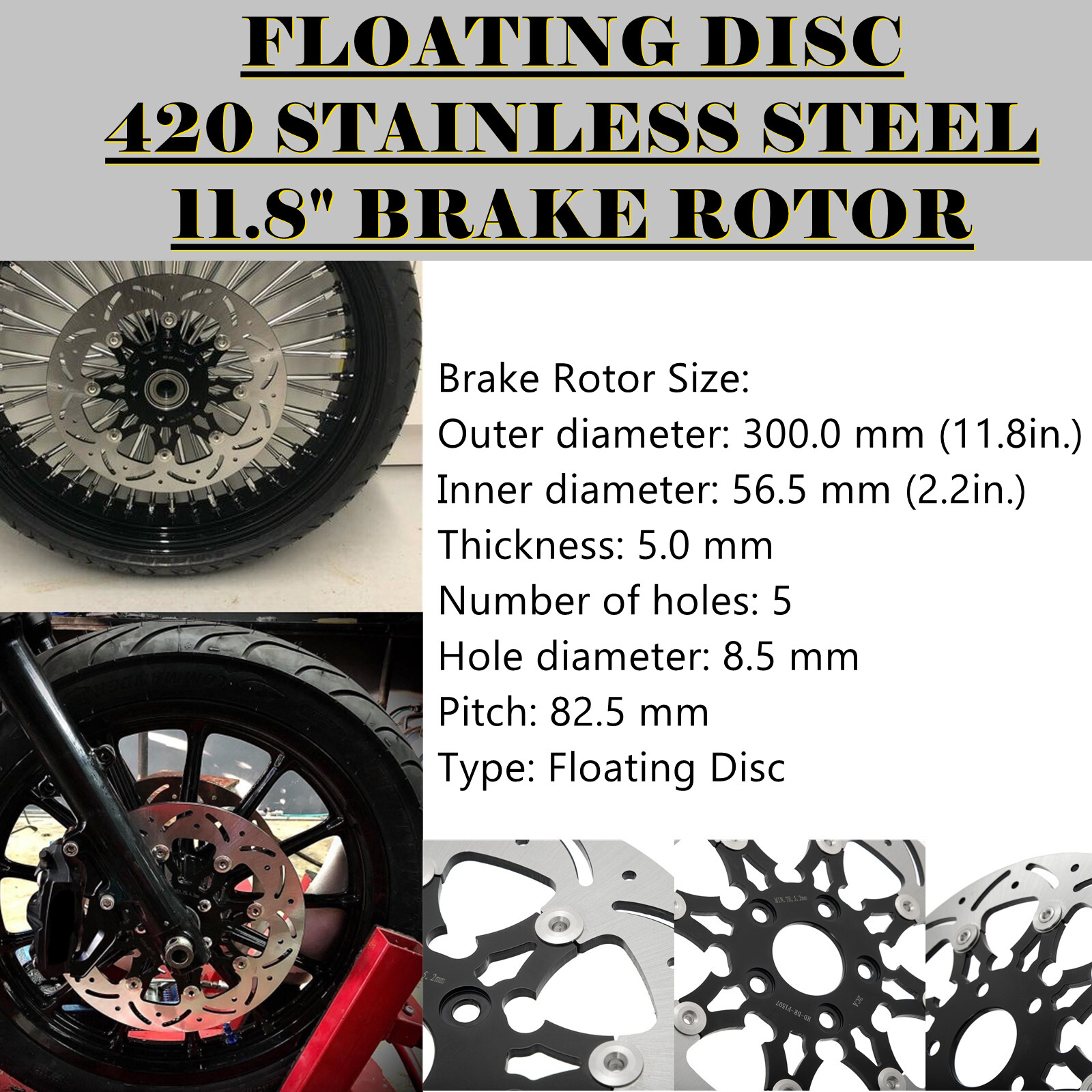 11.8" Front Brake Rotors Touring Road Glide Street Glide Electra Glide Road King