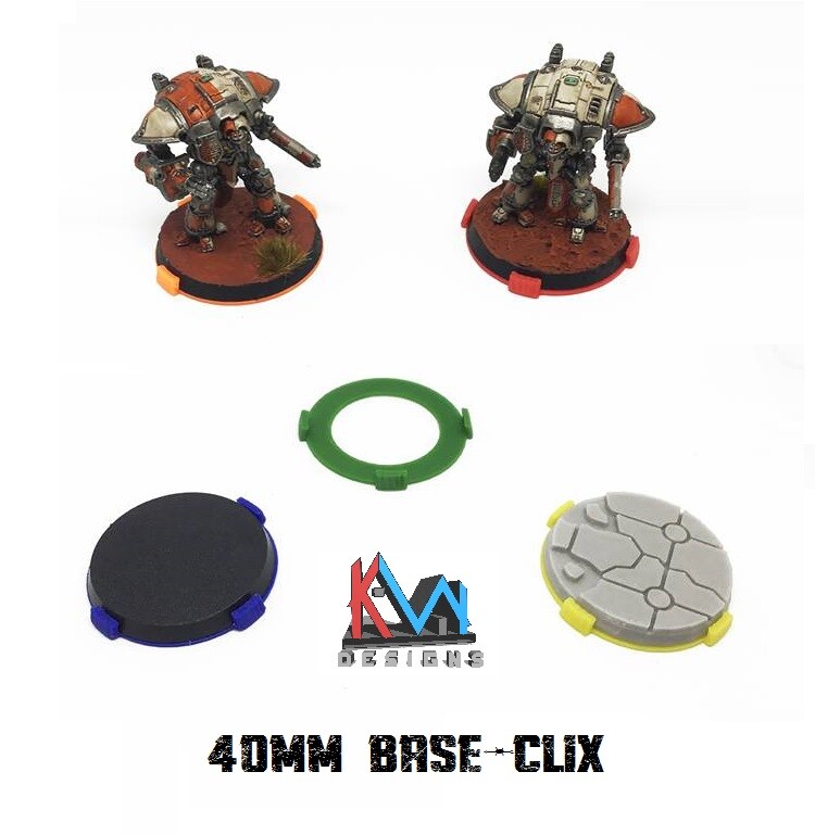 3D Printed - 40mm Base-Clix - Squad Markers for Miniature Bases