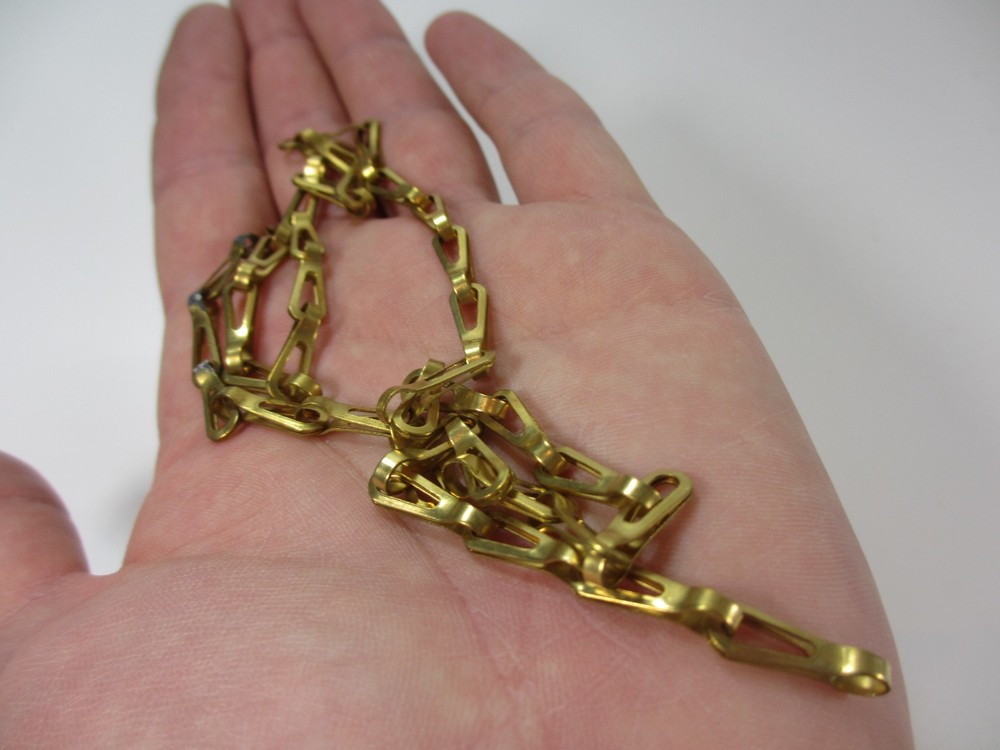 Original Vintage Brass Lighting Chain Hanger Loop Cistern Plug Light Pull 56cm