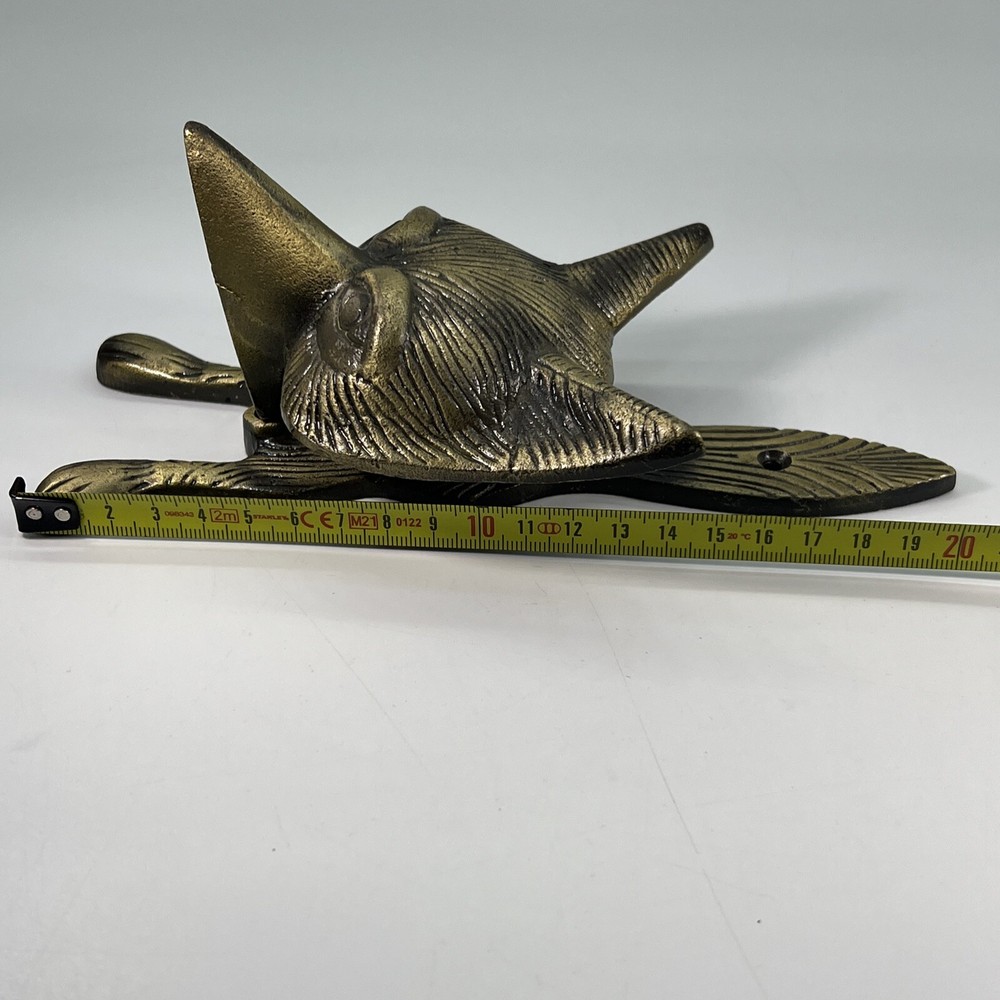 DOOR KNOCKER SOLID BRASS LARGE FOX HEAD DOOR KNOCKER Hardware. #C1