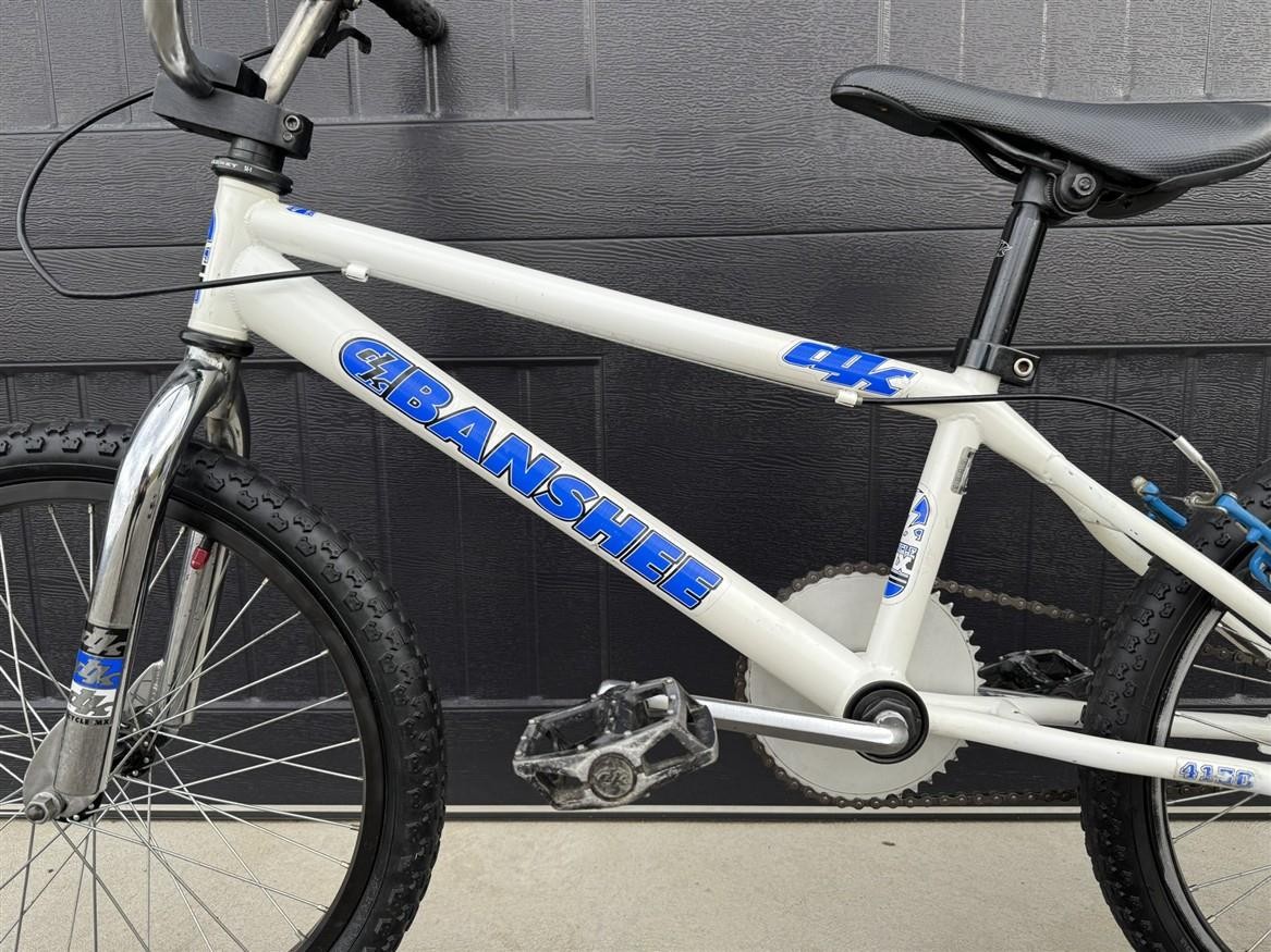 2000 DK Banshee Mid School BMX All Original White Blue Old Complete Bike Bicycle