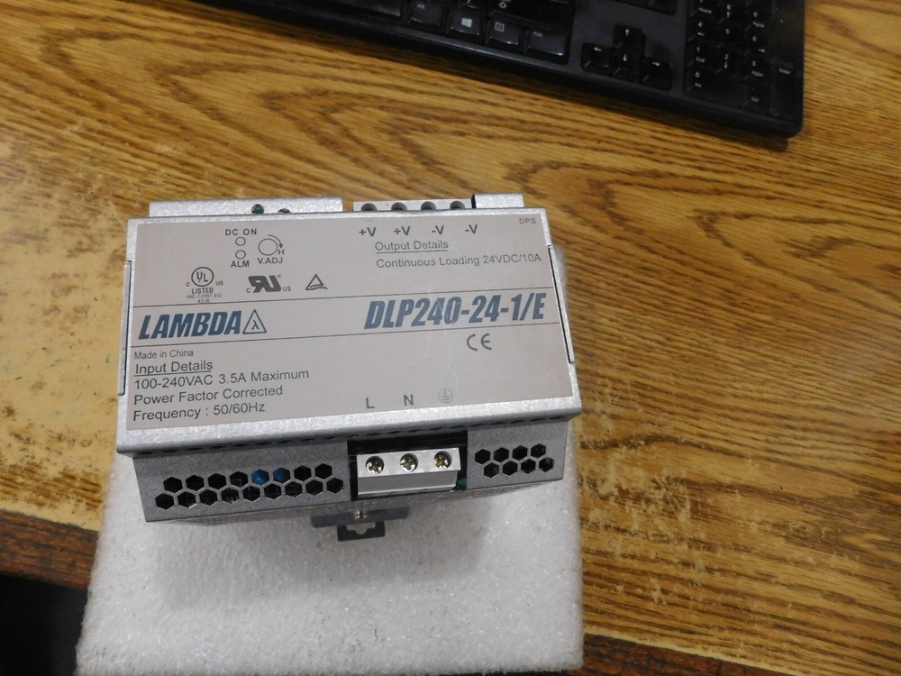 Lambda Model: DLP240-24-1/E DIN Rail Mount Powerr Supply.