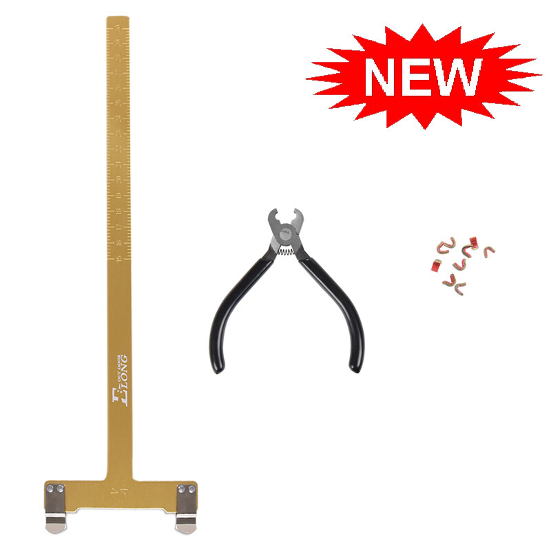 Bow String Nocking Buckle Plier BowString Nock +Bow T Square Measure Tool Gold