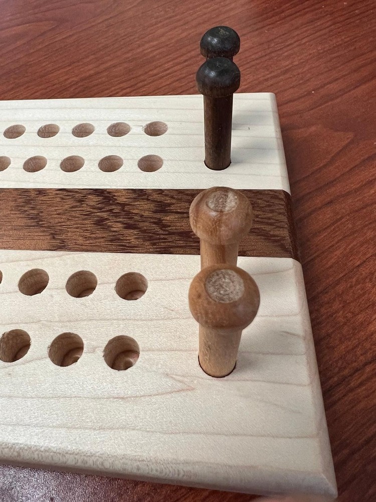 Jumbo Size Cribbage Board-Hand Crafted.