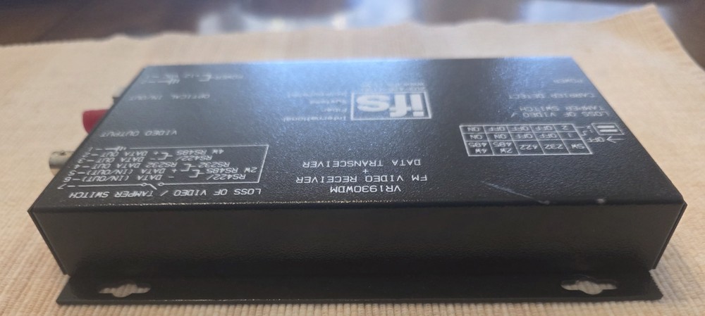 Interlogix IFS VR1930WDM FM Video Receiver/Data Transceiver SM Laser