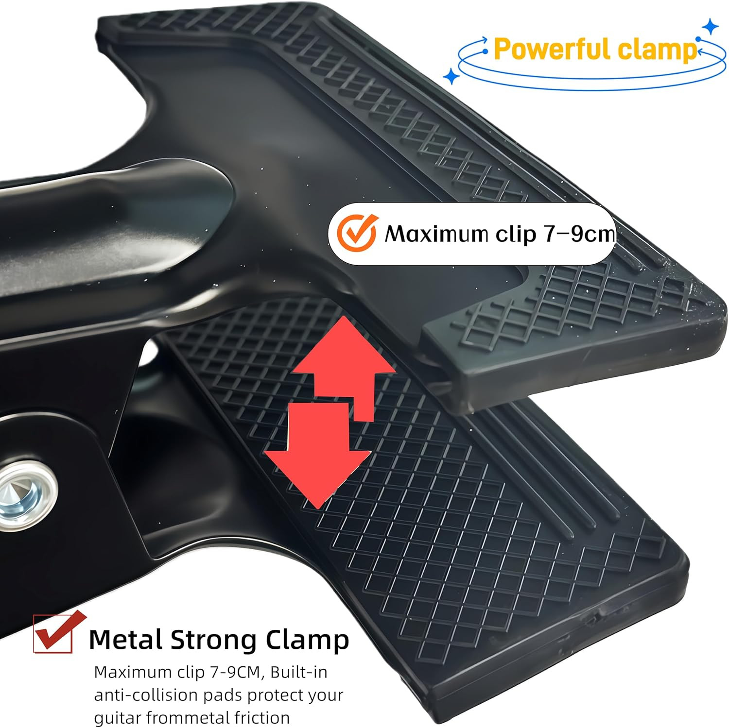 Guitar Phone Holder Mount for Guitar Bass Ukulele, Adjustable and Rotatable Arm,