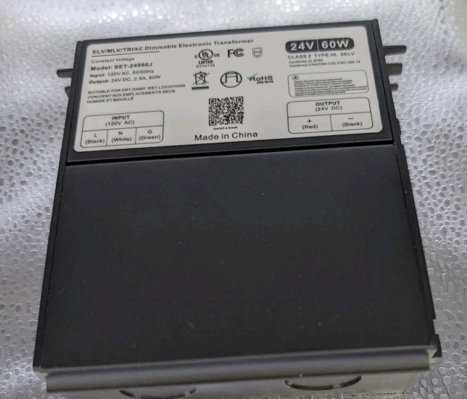 ELV/MLV/TRIAC Dimmable Electronic Transformer Constant Voltage Model: SET-24060J