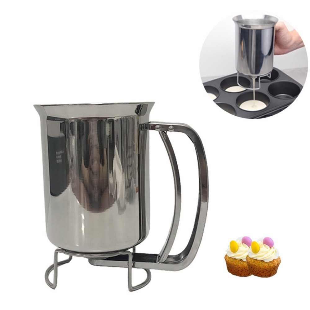 Precise Portion Control Batter Dispenser Stainless Steel Mess-Free Pancake Tool