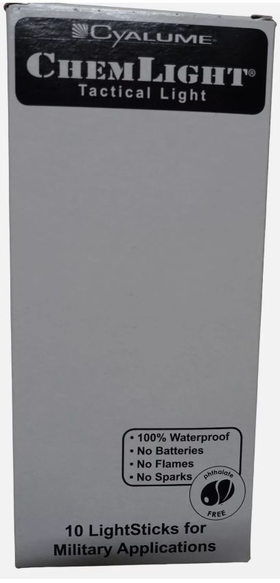 Cyalume Light Sticks Glowsticks Chemlight British Army Issue / New Pack of 10