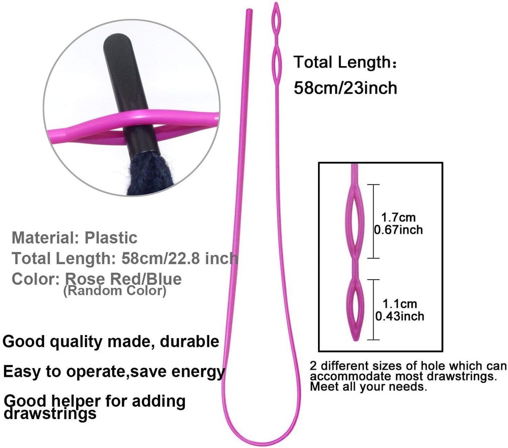 12 Pieces Drawstring Cords Flat Drawstrings with Easy Threaders for Sweatpant...