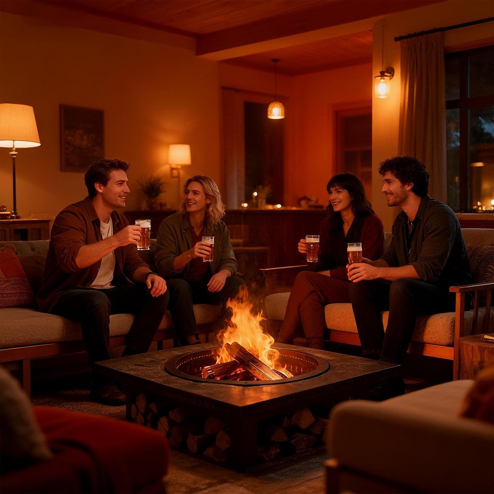 Smokeless Fire Pit Ring Insert - 36 Inch Outdoor Fire Pit Liner with Airflow ...