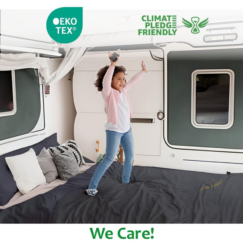 Microfiber RV Sheet Sets, 48x75 3/4 Full Bunk, Dark Grey Solid - Fits Mattres...