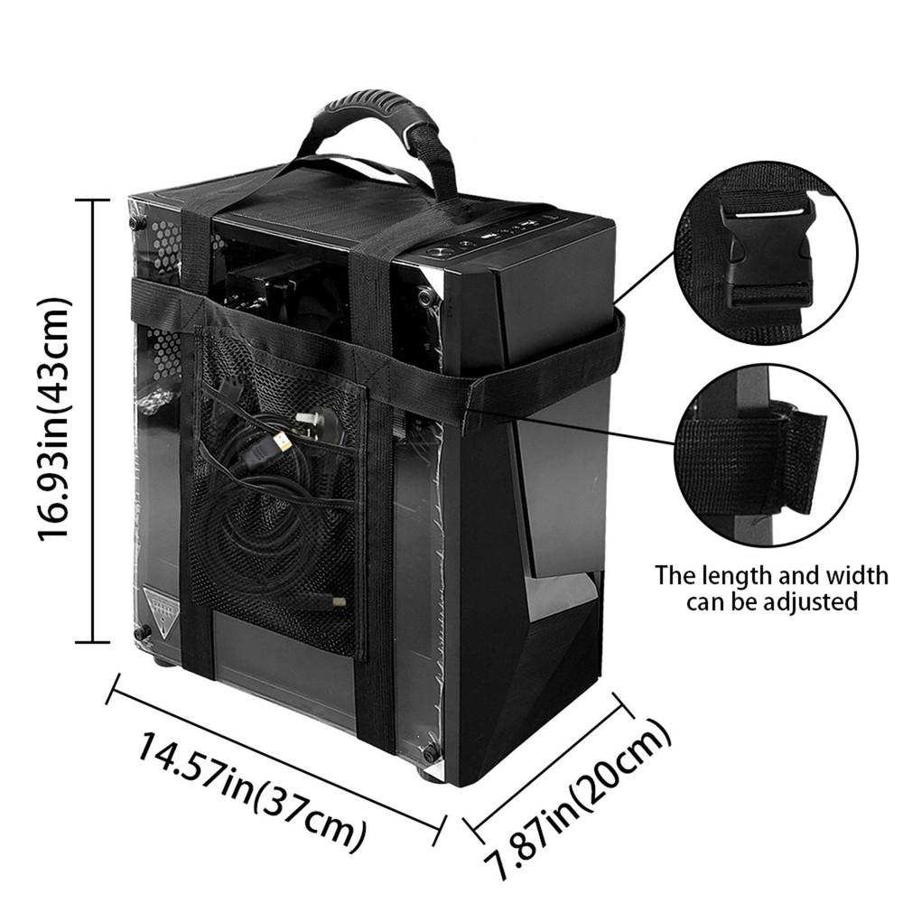 PC Tower Carrying Strap Universal Portable Sturdy Adjustable Desktop Computer