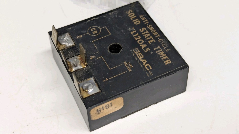 Used SSAC Solid State 5 Minute Timer, TL120A5 PC47-1