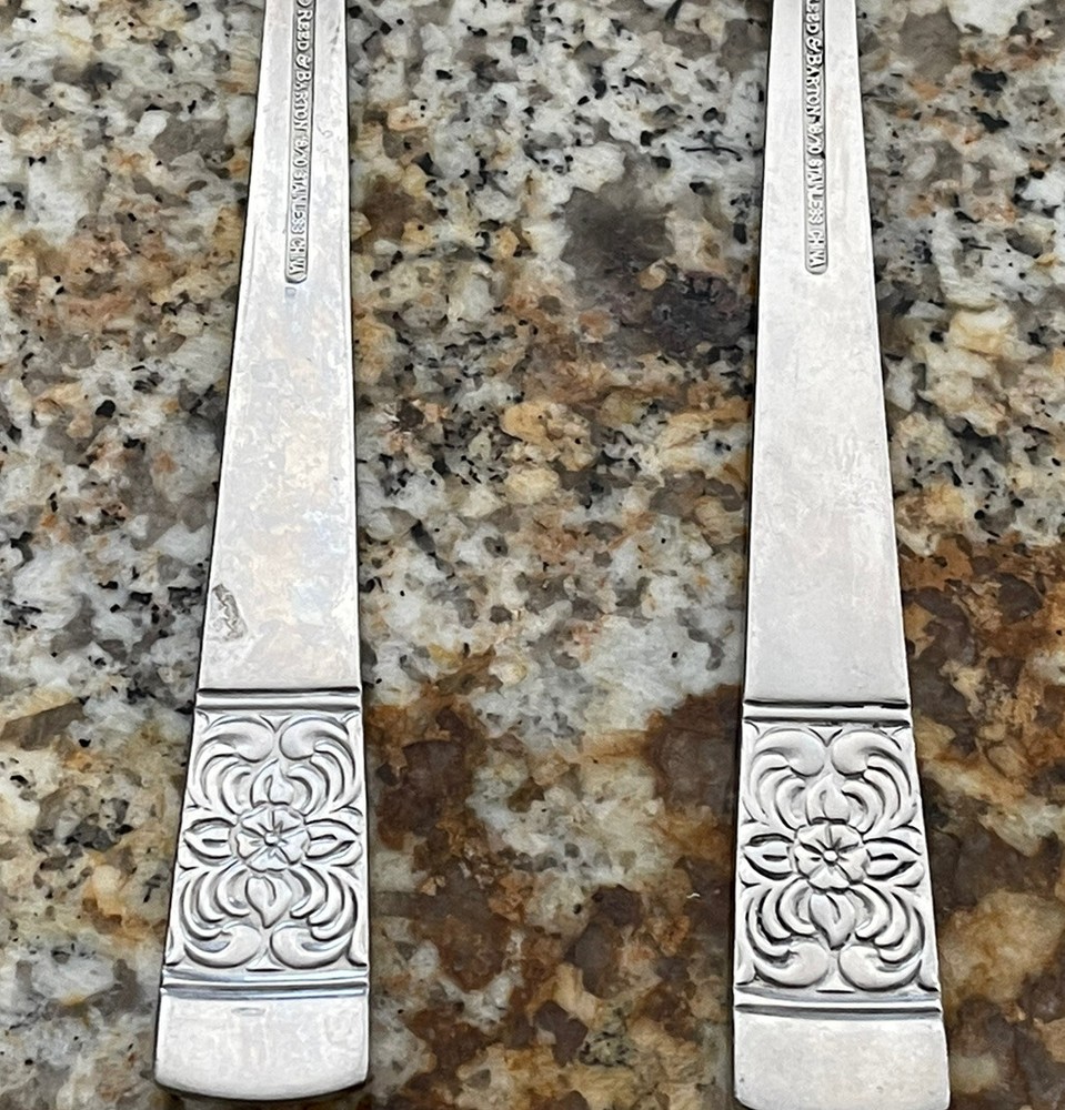 2 Reed & Barton 18/10 Stainless Serving Spoon
