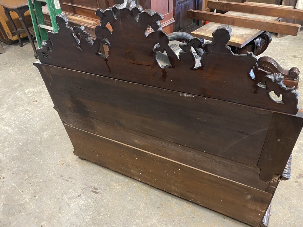 CARVED FIGURAL WALNUT BENCH