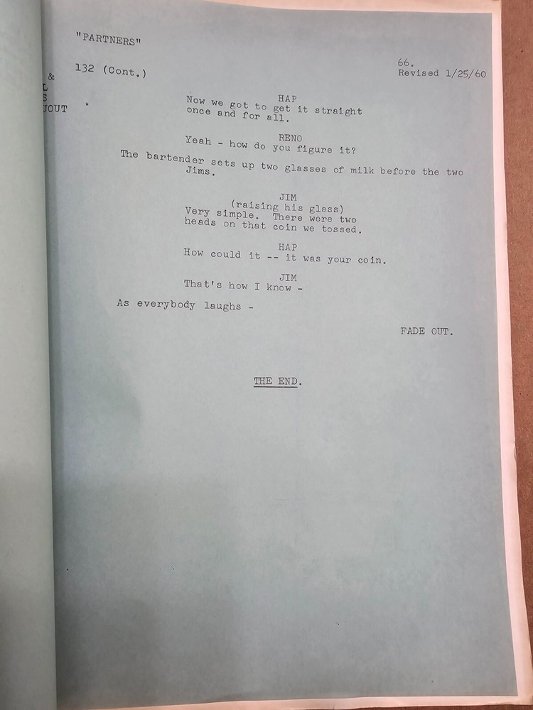 The Alaskans Original TV Script 1960 Partners
