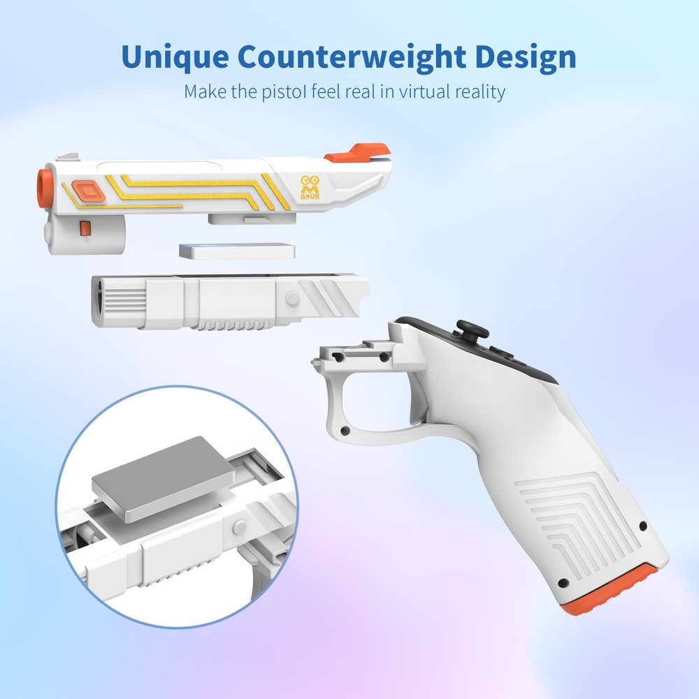 VR Handle Pistol Simulation Hand VR Game Accessories for Quest 3S / 3 Controller