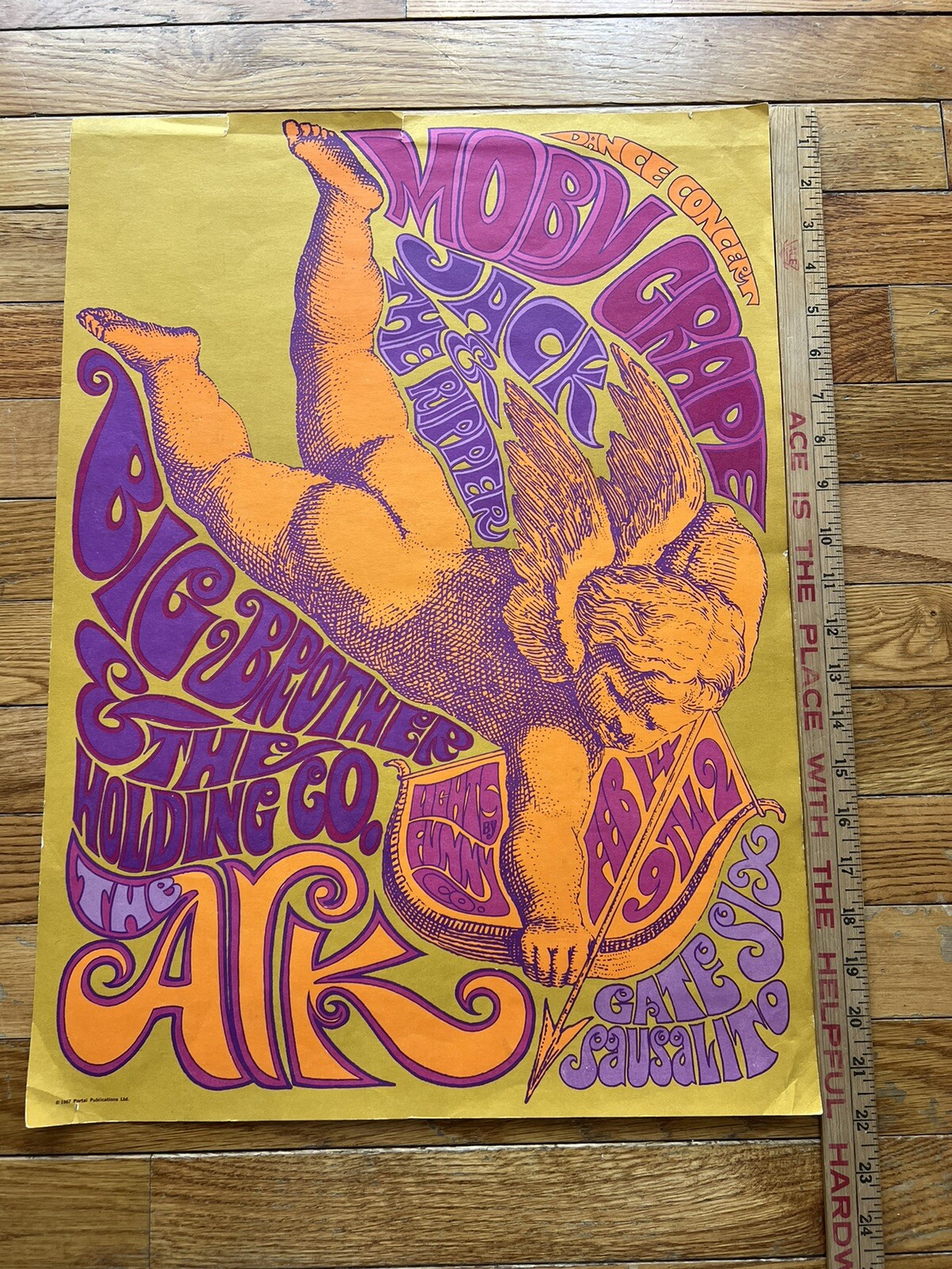 JANIS JOPLIN BIG BROTHER AND THE HOLDING COMPANY AT THE ARK VINTAGE POSTER 1967