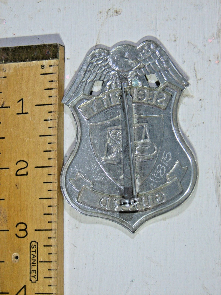 Vtg Security Guard Officer Badge Obsolete