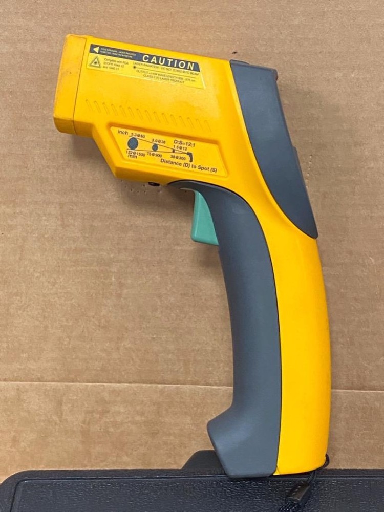 FLUKE 63 IR THERMOMETER W/ CASE- USED.