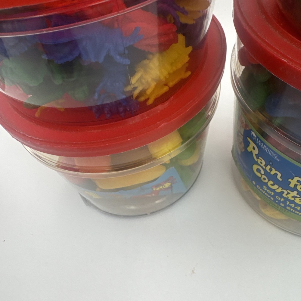Lot Of 3 Learning Resources Counters Sorting Rain Forest Fruit Backyard Bugs