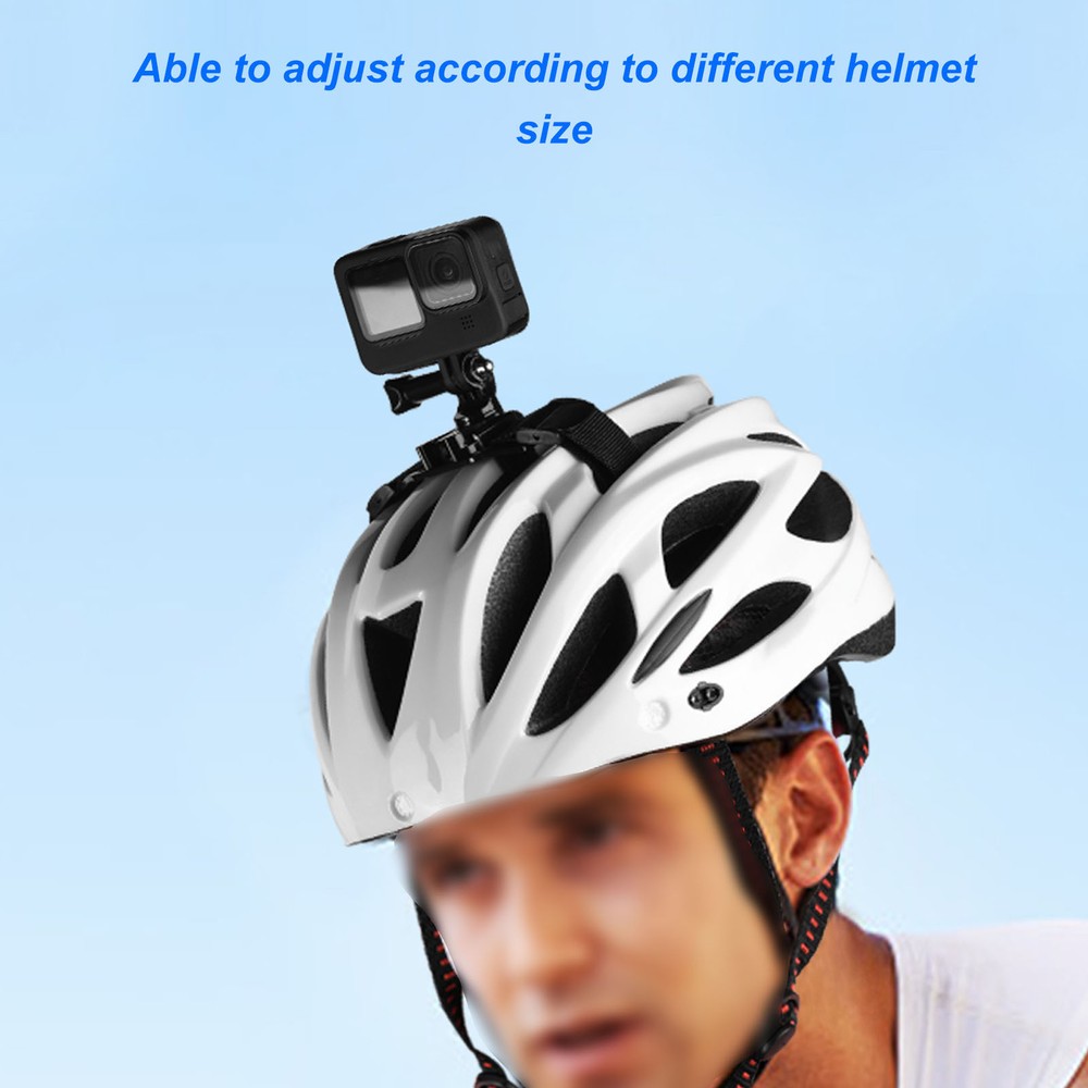 Action Camera Helmet Mount Strap Attachment With Bracket Adapter Base For He HBA