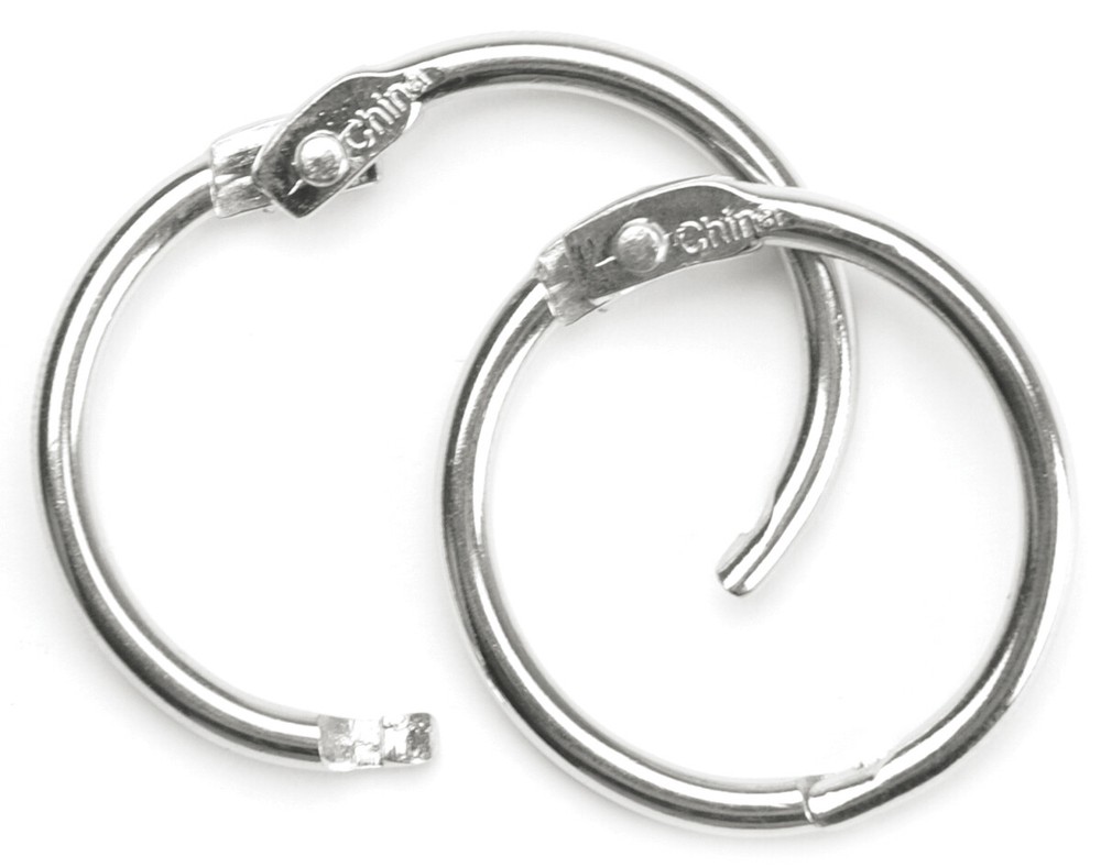 Book Rings 1" 4/Pkg Silver